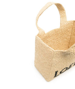 Mini Raffia Font Tote Bag