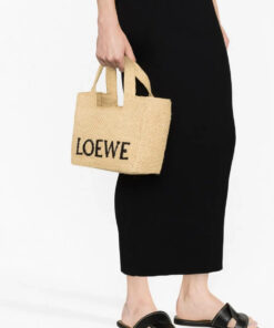 Mini Raffia Font Tote Bag