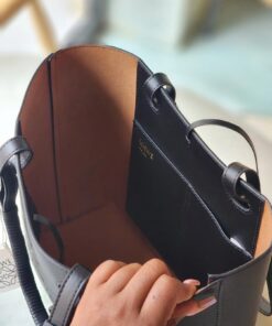 Leather Anagram Bag - Black