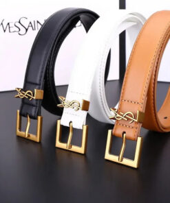 CASSANDRE Thin Belt with square buckle in box Saint Laurent Leather