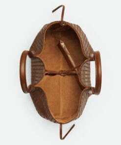 Leather Crossbody Bag Nocciola/amber