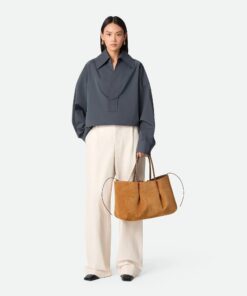 Leather Crossbody Bag Nocciola/amber