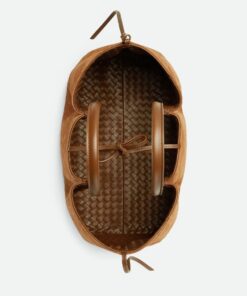 Leather Crossbody Bag Nocciola/amber