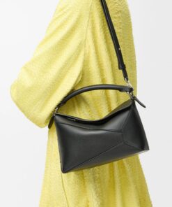 Small Puzzle Edge Bag - Black