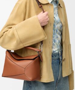 Small Puzzle Edge Bag - Oak