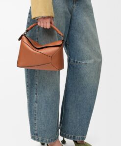 Small Puzzle Edge Bag - Oak