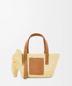 Small Elephant Raffia Basket