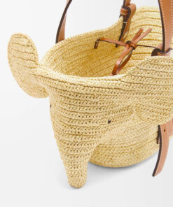 Small Elephant Raffia Basket