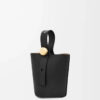 Mini Pebble Bucket Bag - Black