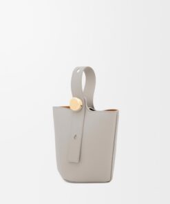 Mini Pebble Bucket Bag - Shell Grey