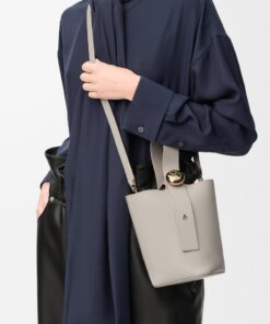 Mini Pebble Bucket Bag - Shell Grey