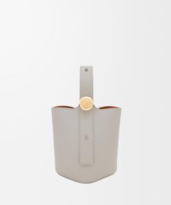 Mini Pebble Bucket Bag - Shell Grey