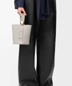 Mini Pebble Bucket Bag - Shell Grey