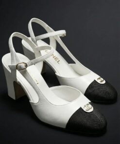 Classic Cap Toe Slingback Heels