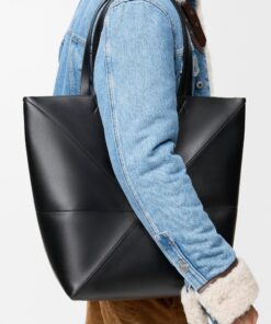 XL Puzzle Fold Tote - Black