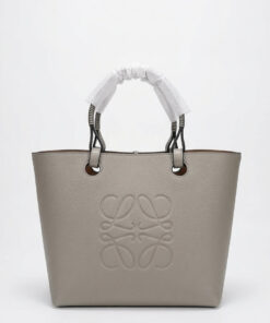 Leather Anagram Bag - Grey