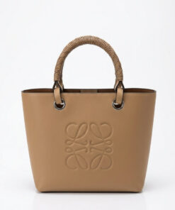 Leather Anagram Bag - Khaki