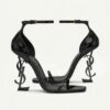 OPYUM Sandal in patent leather – Black