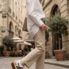 Classic Low Sneaker – Off White & Black