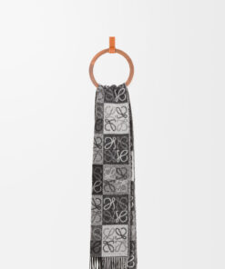Wool Cashmere Scarf Black/white