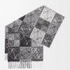 Wool Cashmere Scarf Black/white