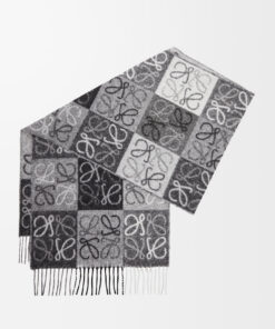 Wool Cashmere Scarf Black/white