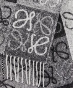 Wool Cashmere Scarf Black/white