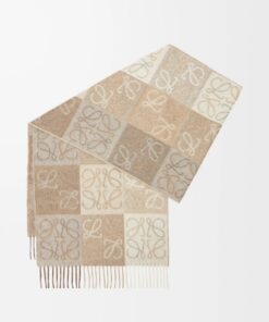 Wool Cashmere Scarf White/beige