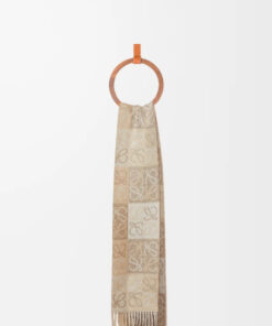 Wool Cashmere Scarf White/beige