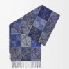 Wool Cashmere Scarf Blue