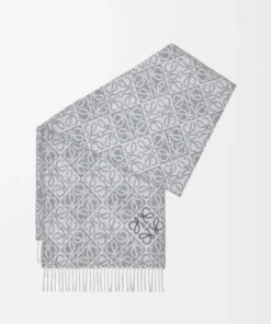 Wool Cashmere Scarf Grey