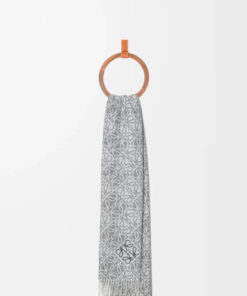 Wool Cashmere Scarf Grey