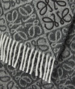 Wool Cashmere Scarf Dark Grey