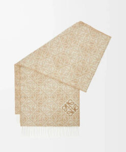 Wool Cashmere Scarf Beige