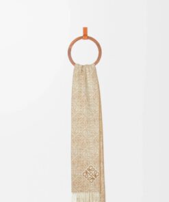 Wool Cashmere Scarf Beige
