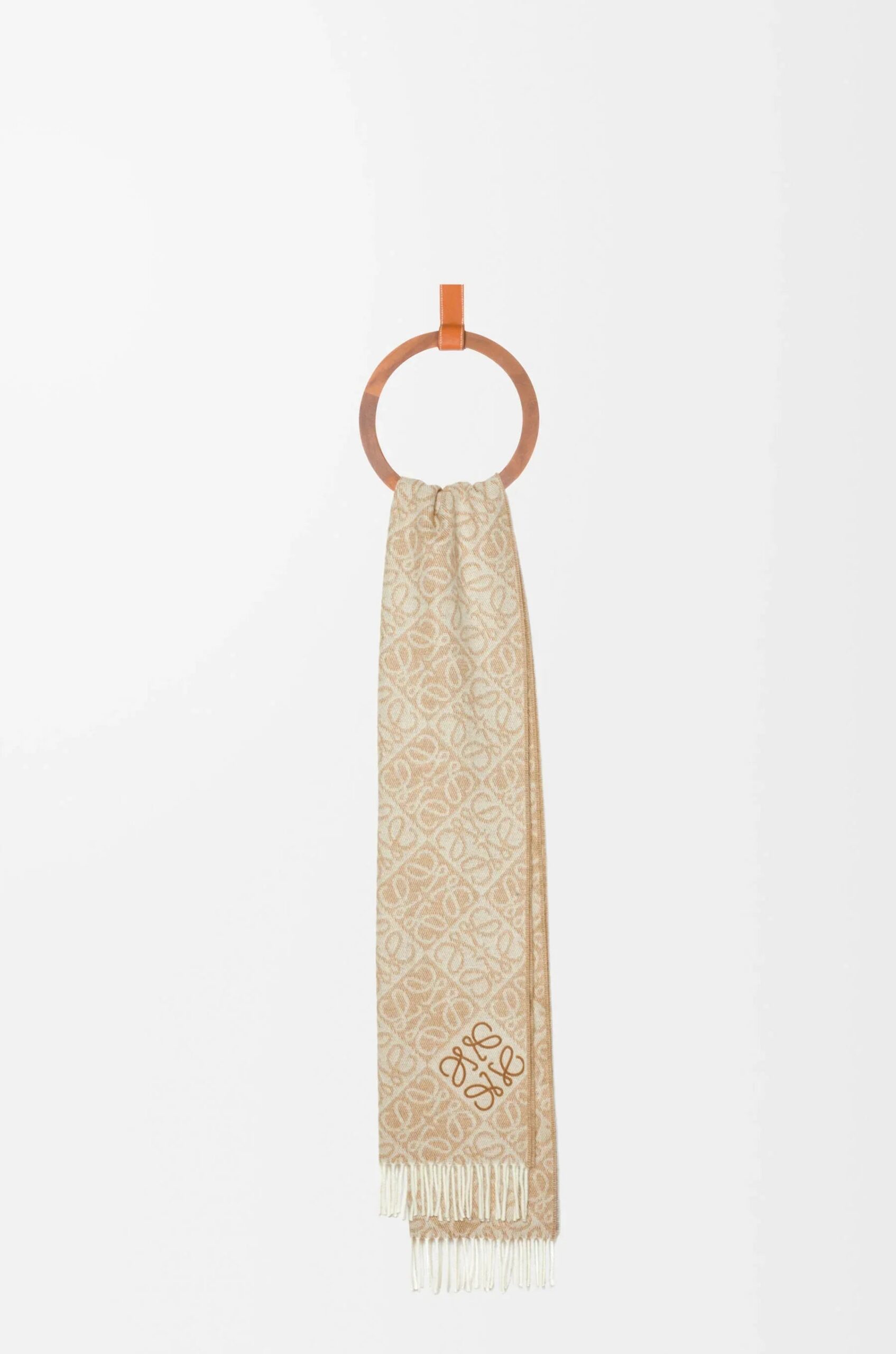 Wool Cashmere Scarf Beige