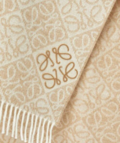 Wool Cashmere Scarf Beige