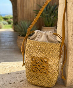 Square Palm Pocket Bag - Natural/brown