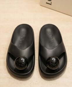 Platform Slide Sandal - Black