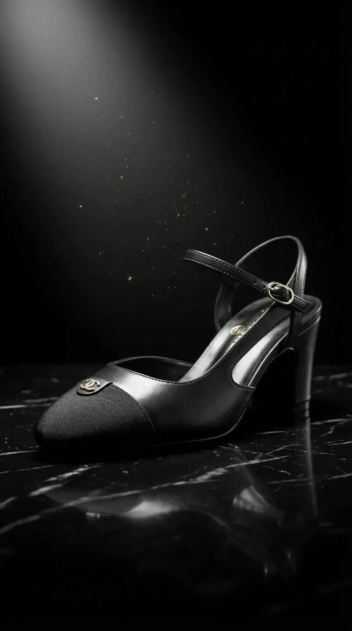 Classic Cap Toe Slingback Heels