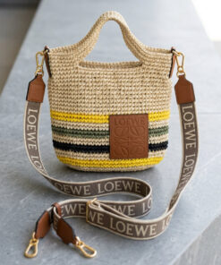 Mini Slit Raffia Crossbody Bag