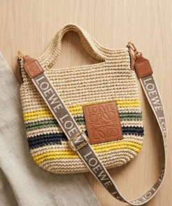 Mini Slit Raffia Crossbody Bag