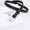 Reversible Smooth Leather Belt - Black/silver