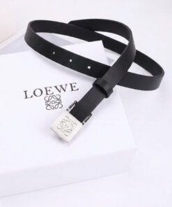 Reversible Smooth Leather Belt - Black/silver