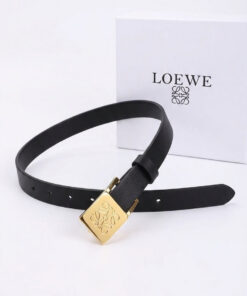 Reversible Smooth Leather Belt - Black/gold