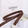 Reversible Smooth Leather Belt - Brown/silver