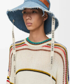 Frayed Denim Fisherman Hat - Blue