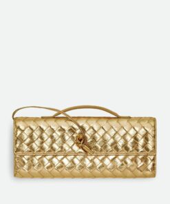 Leather Clutch Gold