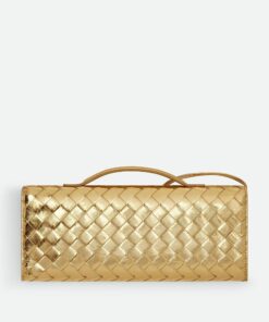 Leather Clutch Gold