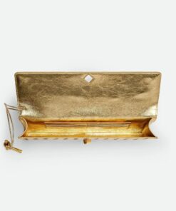 Leather Clutch Gold